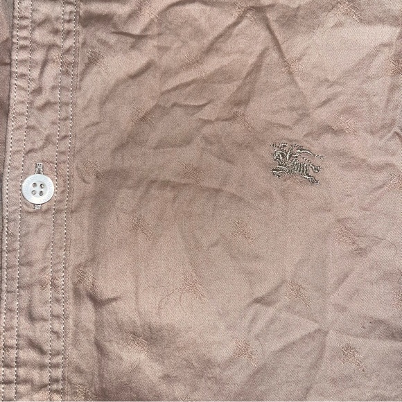 •Burberry• Logo Embroidered Button-Down Shirt - Picture 4 of 12